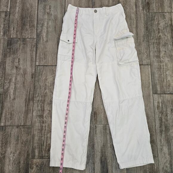 Rag & Bone Cargo Pants Women 27 Optic White Utility Straight Baggy Summer Resort - Picture 3 of 13